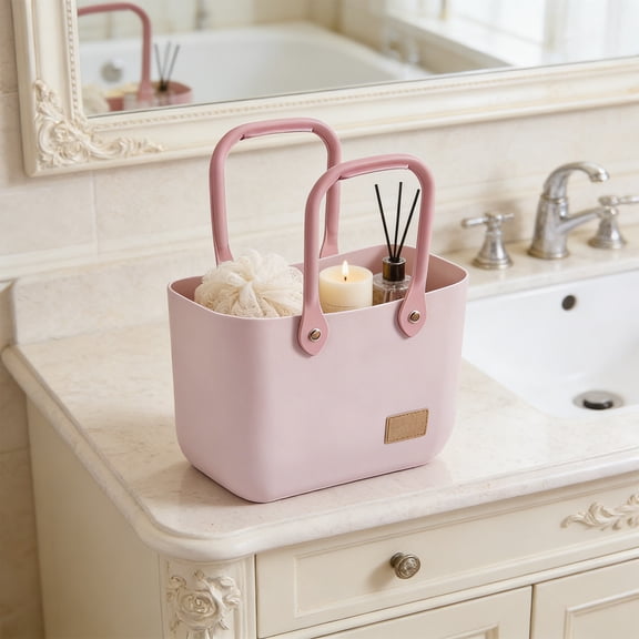 Plastic Storage Basket,Portable Household Organizer Basket,Lightweight Fruit And Toiletry Storage Basket,Multipurpose Storage Basket For Cosmetics Picnic Supplies Kitchen Bathroom Home Organization