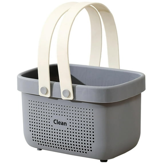 Plastic Storage Basket with Handle Portable Shower Caddy Tote Organizer Basket Bin for Bathroom Kitchen Dorm Room Bedroom, Green