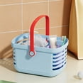 thumbnail image 1 of Plastic Storage Basket with Handle Portable Shower Caddy Tote Organizer Basket Bin for Bathroom Kitchen Dorm Room Bedroom, 1 of 7