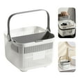 thumbnail image 1 of Plastic Storage Basket with Handle, Portable Shower Caddy with Dry Case, Organizer Basket Bin for Bathroom Kitchen Dorm Room Bedroom, 9.45x9.45x5.51", 1 of 5