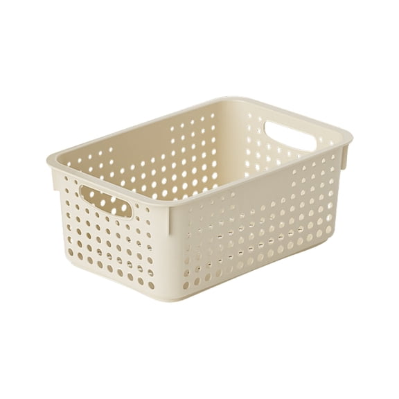 Plastic Storage Baskets for Kitchen Organization, Stackable Desktop Snack Organizer Bins with Ventilated Holes, Versatile Vegetable Fruit Baskets, A Storage Box
