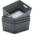 thumbnail image 1 of Plastic Storage Baskets for Organizing,11.42"X9"X4.7",Pack of 4, 1 of 8
