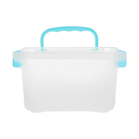 Plastic Storage Bin with Lid, Clear Transparent Box with Handles, Small Stackable Organizer Container, Clear Hardware Organizer, Art Supply Organizers and Storage, 5.5X4.13x2.95 inch