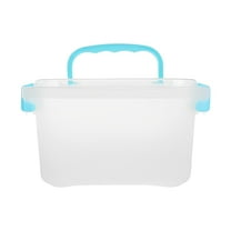 Plastic Storage Bin with Lid, Clear Transparent Box with Handles, Small Stackable Organizer Container, Clear Hardware Organizer, Art Supply Organizers and Storage, 5.5X4.13x2.95 inch