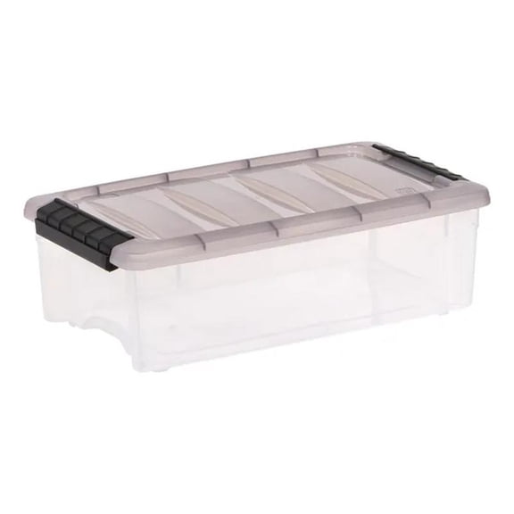 Plastic Storage Bin with Lid, Stackable Storage Containers, Tote