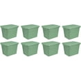 thumbnail image 1 of Plastic Storage Bins, 18 Gallon Tote Containers with Lids, Crisp Green, 1 of 8