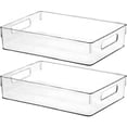 thumbnail image 1 of Plastic Storage Bins 2 Count 12.8 X 9.7 X 3.5 Inch Home Organization, 1 of 7