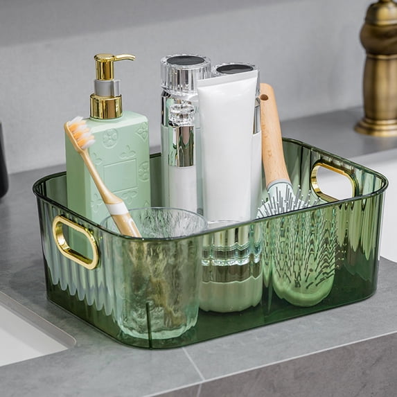 Plastic Storage Bins, Clear Organizer for Home and Kitchen, Multi-Purpose Container for Snacks, Cosmetics, Toys, and Office Supplies, Durable and Easy Access Design
