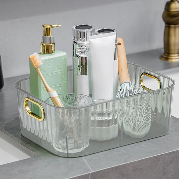 Plastic Storage Bins, Clear Organizer for Home and Kitchen, Multi-Purpose Container for Snacks, Cosmetics, Toys, and Office Supplies, Durable and Easy Access Design
