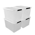 thumbnail image 1 of Plastic Storage Bins with Lids 70 Quart, 4 Pack - Large Clear Storage Containers with Wheels - Stackable Organizer for Clothes, Toys, Holiday Decorations, 1 of 2