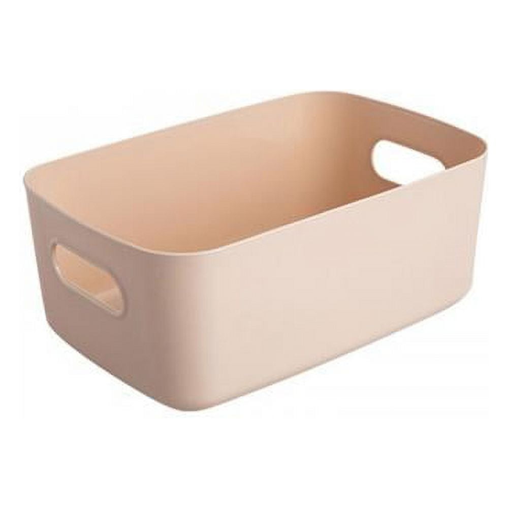 1-4pcs Plastic Small Basket with Handle Box Sundries Storage Box Portable  Shopping Basket Desk Makeup Organizers Storage Basket - AliExpress