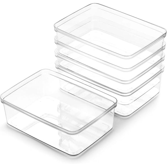 | Plastic Storage Bins, X-Small - 5 Pack | the LUCID COLLECTION | Multi-Use Buil