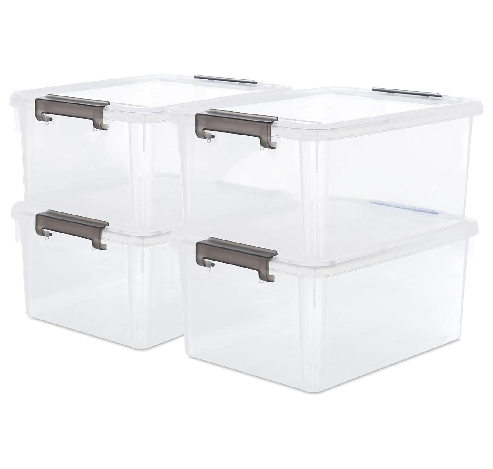 Plastic Storage Bins With Lids Clear Storage Containers For Organizing