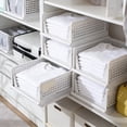 thumbnail image 1 of Plastic Storage Bins with Sliding Base Stackable Wardrobe Organizer Drawers for Clothes Shoes Toys Home Organization Set of 2, 1 of 5