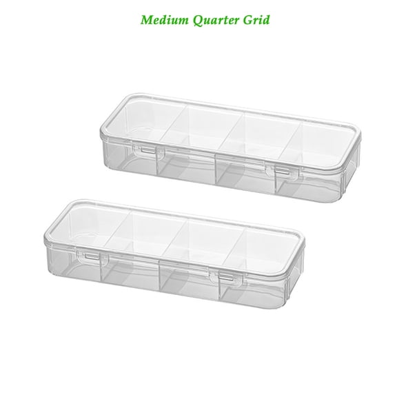 Plastic Storage Box, Clear Plastic Large-Capacity Pencil Box And Desk Organizer with Compartments, Stackable for Stationery, Pencil Box