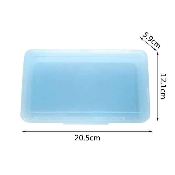Plastic Storage Box with Flap Lid,Large Hard Plastic Pencil Box Transparent with Snap-tight Lid Pen Crayon Marker Holder Pouch Organizer Storage Container Office Art Craft Favors Supplies (Blue)