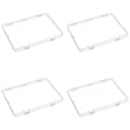 thumbnail image 1 of Plastic Storage Box,Flat Case Holder,Transparent Rectangular Plastic Storage Containers Box with Hinged Lid,7.32X5 Inch Flat Case,Rectangular Plastic Box for Craft Item,Jewelry,Small Item,Clear 4PCS, 1 of 7