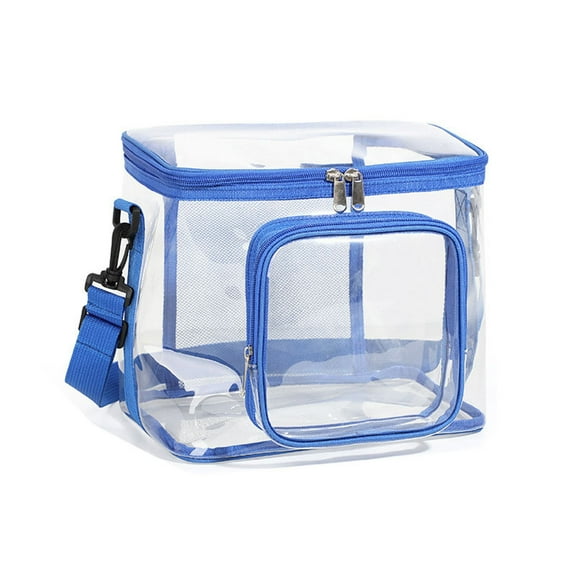 Plastic Storage Box Foldable Transparent Organzer Bin with Handle Portable Clothes Container for Travel Camping Dormitory Lightweight Multipurpose Packing Cubes 10.2 X 9.1 X 7.3 Inch