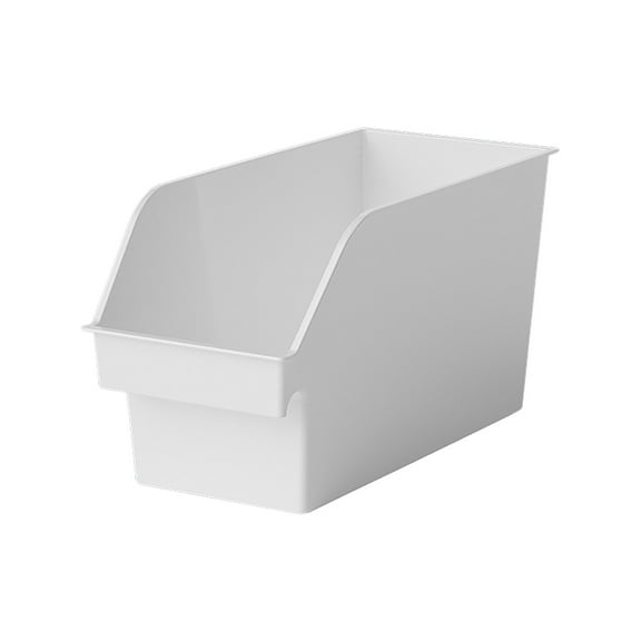 Plastic Storage Box, Multi-Functional Desktop Organizer with Right-Angle Design, Large Open Storage Basket for Kitchen, Bathroom, and Office, 1-Pack