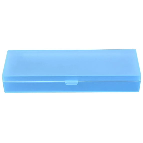 Plastic Storage Box Pencil Case,Rectangular Small Storage Containers with Lids,Transparent Stationery Storage Case,Plastic Pencil Case for Pencils,Pens and Crayon,Home Office Supplies,Blue