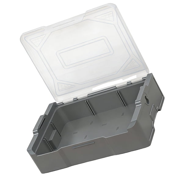 Plastic Storage Box Stackable Tool Organizers With Removable Partition For 20kg Load Capacity And Clear Viewing Window