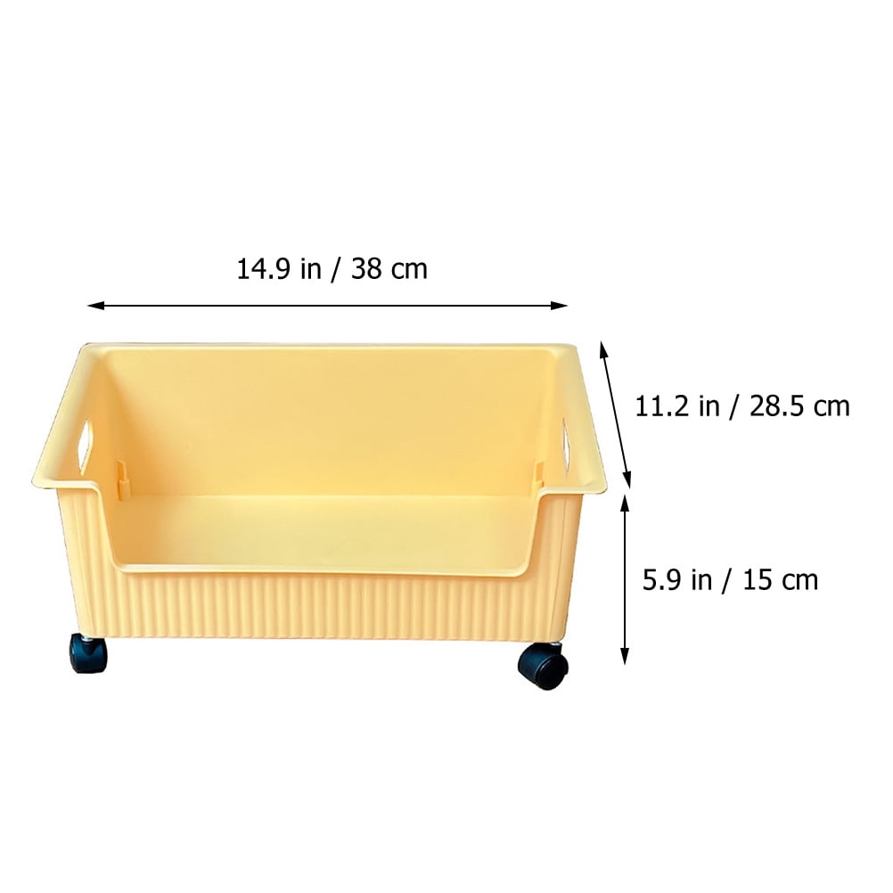 Plastic Storage Box Under Desk Bookshelf on Wheels Students Storage