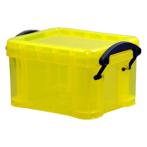 Plastic Storage Box with Locking Lid Clear Plastic for Small Crafts Stationery Jewelry Sewing Classroom