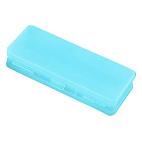 Plastic Storage Boxes, Small Storage Containers with Hinged Lids, Rectangle Clear Boxes for Beads, Jewelry, Game Pieces, Pens and Crafts Items(Blue)