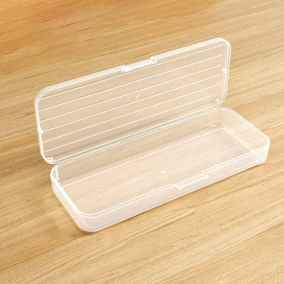 Plastic Storage Boxes, Small Storage Containers with Hinged Lids, Rectangle Clear Boxes for Beads, Jewelry, Game Pieces, Pens and Crafts Items(White)