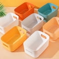 thumbnail image 1 of Plastic Storage Boxes, Storage Basket Bins,Makeup Storage Holder, Storage Orangizer Box with Handle for Kitchen, Refrigerator, Cupboard, Office, Toys (4 Pack), 1 of 7