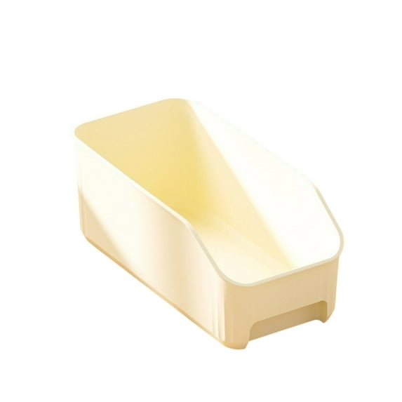 Plastic Storage Cabinet Box for Kitchen Home Organization – Beige/White/Clear, 37x17x13.5cm, 1pc