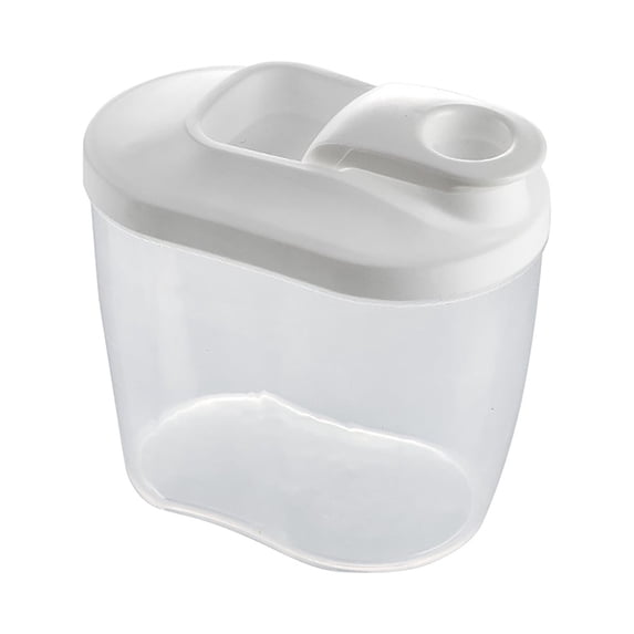 Plastic Storage Container,Cereal Storage Container 1 Pack 1 L,Kitchen Pantry Dry Food Storage Holder with Easy-Pouring Spout,Small Pet Food Dispenser for Daily Feeding,4.72''X3.34''X5.5''(Clear)