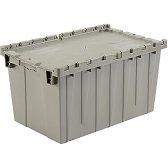 Plastic Storage Container - Gray - 25.25 x 16.25 x 13.75 in. - Durable Design