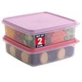 thumbnail image 1 of SIGNORAWARE 2‑Pack 3L Airtight Food Storage Containers – Leakproof, Pink & Purple, 1 of 8