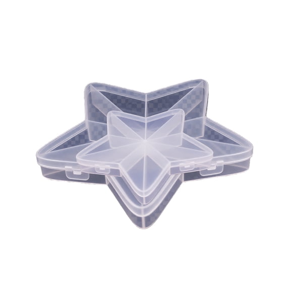 Plastic Storage Containers Star Shaped Clear Compartment Boxes for Halloween Candy Small Parts Organization Holiday Treat Holders