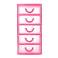 thumbnail image 1 of Plastic Storage Drawers Organizer, Small Drawers Organizer Storage, Stackable Clear Storage Bins, Pink Storage Containers, 25X11 In, Xl, 1 Pc, 1 of 8