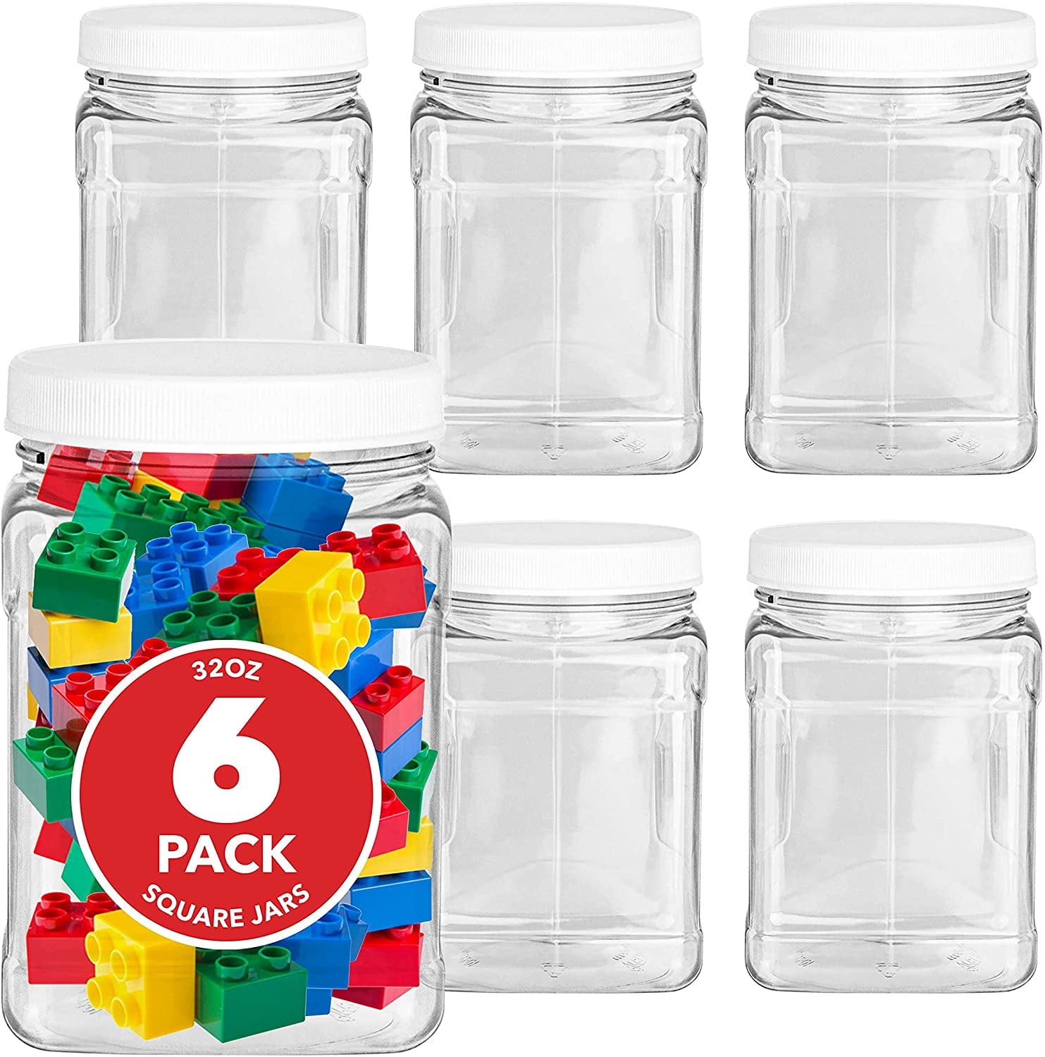 https://i5.walmartimages.com/seo/Plastic-Storage-Jars-6-Pack-32-Oz-Square-Canisters-Lids-Shatterproof-Reusable-Wide-Mouth-Clear-Containers-Stock-Your-Home_f5f3b107-4d52-4174-8f99-8d32f3422b18.350bc9cfd98ad99be9f7e4287632af94.jpeg