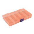 thumbnail image 1 of Plastic Storage Organizer Box, Orange Transparent 15-Grid Divided Design, 1 Pack Portable Container, for Storing Small Craft Beads Jewelry Hardware Screws Fishing Accessories Office Supplies, 1 of 5