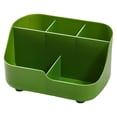 thumbnail image 1 of Plastic Storage Rack,Small Desk Organizer Caddy,Multifunctional Plastic Compartment Holder,Home Accessory Tray for Stationery Art And Bathroom Storage,6.3x4.53x3.35 inch(Green), 1 of 8