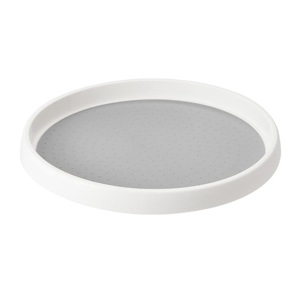 Plastic Storage Round Turntable, 9.7X1.4 Inch Lazy Susan Rotating Tray, 360 Silent Swivel Organizer for Kitchen Counter Makeup Bedroom Housekeeping, 1 Tray