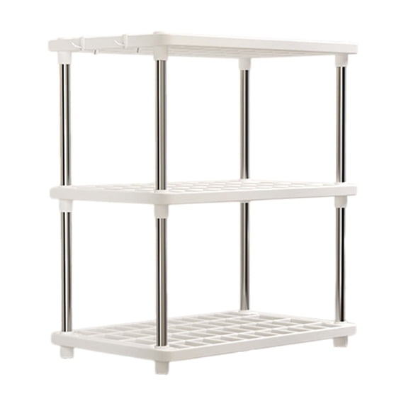 Plastic Kitchen Cabinet Shelves,3-Tiers Detachable Heavy Duty Storage ...