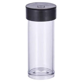 Plastic Storage Tubes with Black Lids, Transparent Cylinder Container for Small Items