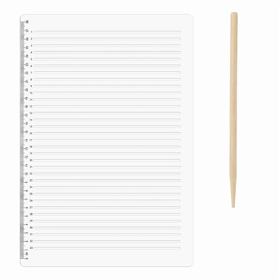 Plastic Straight Line Stencil Template 11 Inch Scale 0.35 Spacing Straight Line Template for Writing Writing Ruler