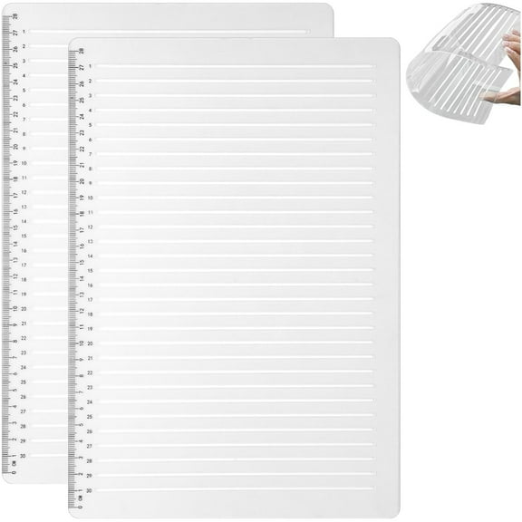 Plastic Straight Line Stencil Template 2 Packs Scale Calligraphy Template for Journaling Spacing Line Lettering Guide Line Stencil Template College Ruled Spacing Line Drawing Stencil Ruler