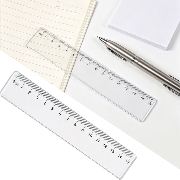 Plastic Straight Ruler, Clear Ruler, Small Ruler, Centimeter Measuring Ruler, Clear Scale Ruler Measuring Tool, Transparent Drafting Instrument, Practical Stationery for Daily Use 1Pcs