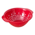thumbnail image 1 of Plastic Strainer Colander with Comfortable Handle Grip, Durable Food Strainer Bowl for Pasta and Vegetables, Dishwasher Safe Colander for Spaghetti, Noodles, and Produce Washing,Red, 1 of 8