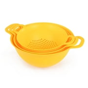 Mintra Home - Plastic Strainer Colanders Set 3 Pack - kitchen, pasta, vegetables, rice and beans
