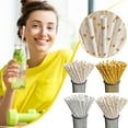 thumbnail image 1 of Plastic Straws Disposable, Hwkond Disposable Paper Straw Color Coated G Ilt Paper Drink Straw, 1 of 4