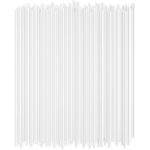 Plastic Straws Wrapped 100 Pack - Happon 9.43 inch Drinking Straw, Foodservice Disposable Straws, Bulk Set for Hot and Cold Drinks Bubble Tea, Shakes, Popping Pearls