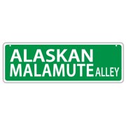 Plastic Street Signs ALASKAN MALAMUTE ALLEY | Dogs, Gifts, Decorations